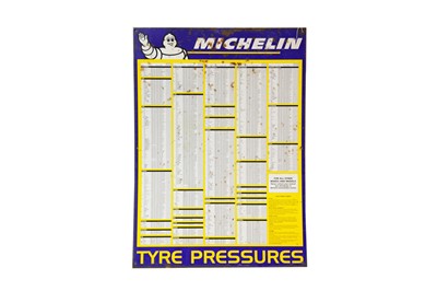 Lot 104 - Michelin Tyre Pressures Tin Garage Sign