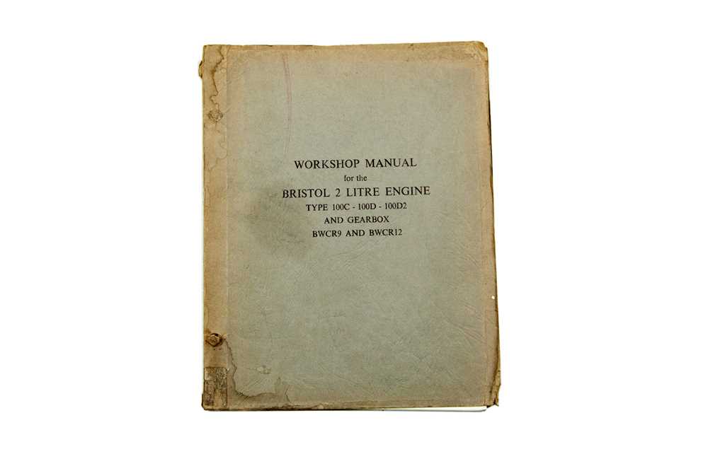 Lot 112 - Bristol 2-Litre Engine Workshop Manual