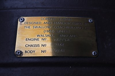 Lot 56 - 1954 Swallow Doretti