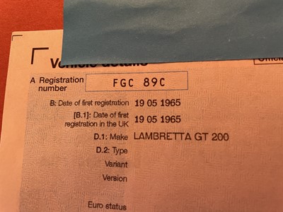 Lot 144 - 1965 Lambretta GT200 (TV200)