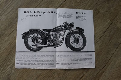 Lot 239 - c.1935 BSA XO 150