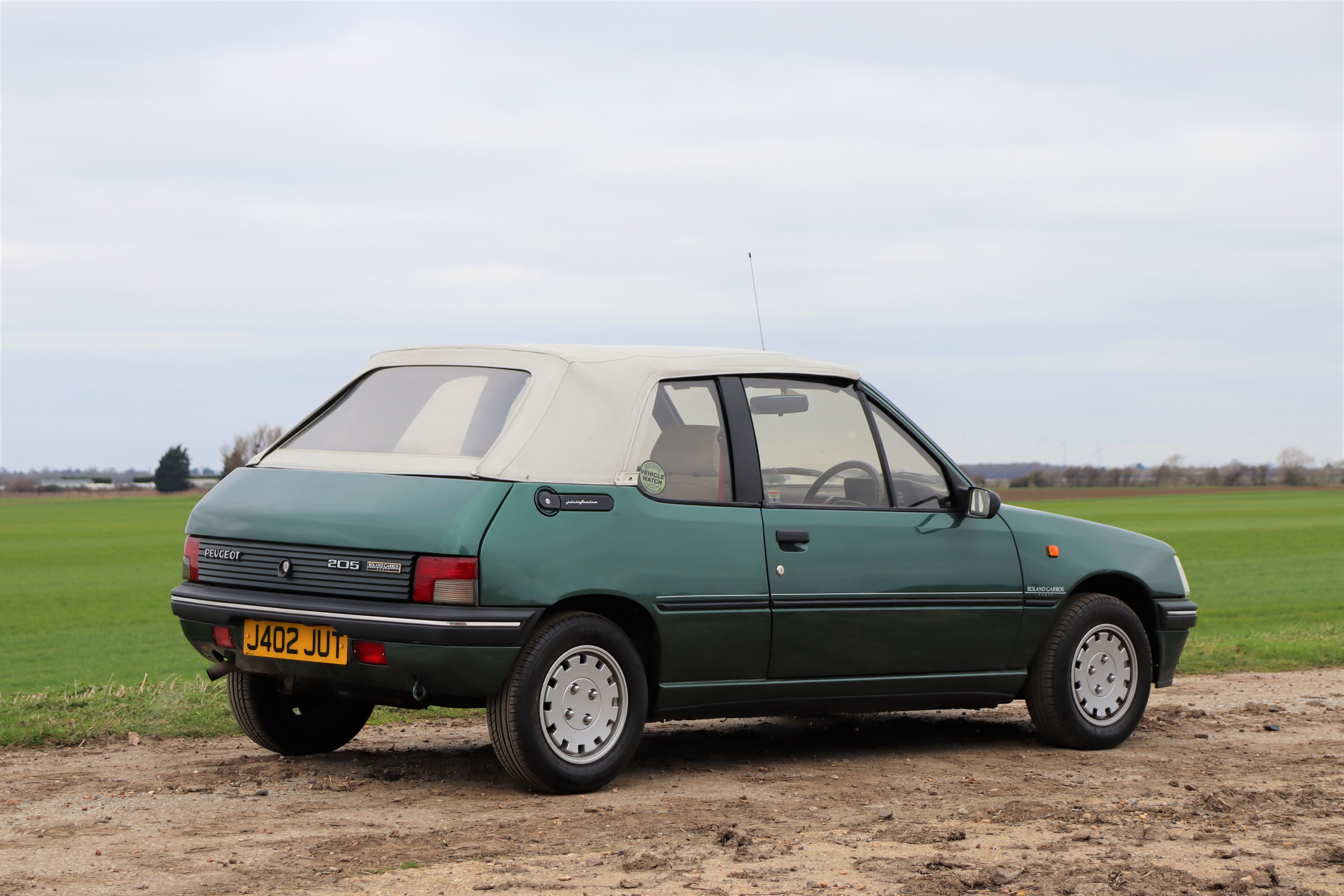 Ciel De Toit Vinyle Blanc Roland Garros Pour Peugeot 205 Cabriolet - Neuf