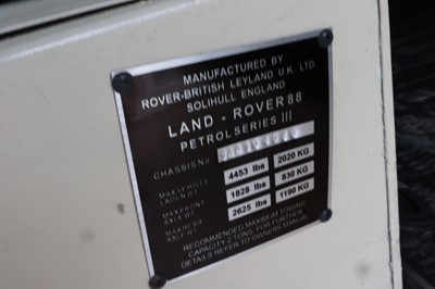 Lot 13 - 1980 Land Rover Series III 88"