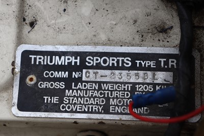 Lot 45 - 1963 Triumph TR4