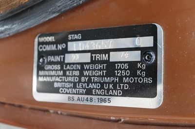 Lot 4 - 1977 Triumph Stag