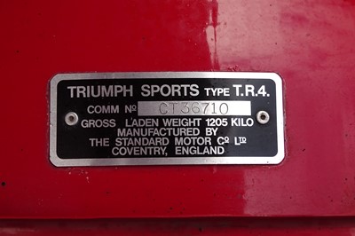 Lot 378 - 1964 Triumph TR4 Rally Car