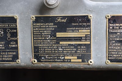 Lot 376 - 1944 Ford GPW Jeep