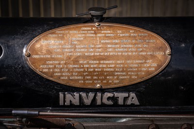 Lot 482 - 1930 Invicta 4½–Litre High Chassis Tourer