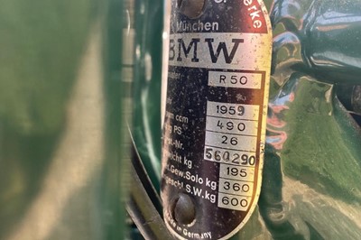 Lot 223 - 1959 BMW R50