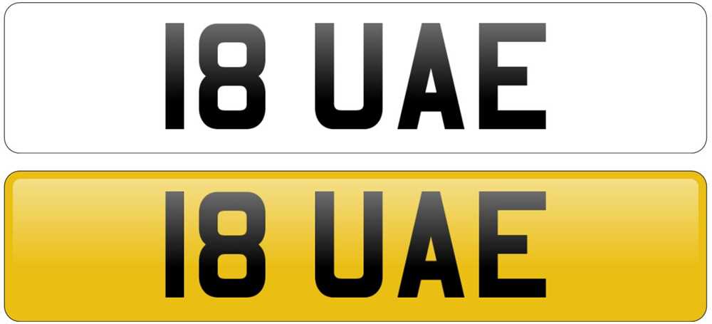Lot 1 - Registration Number ‘18 UAE’