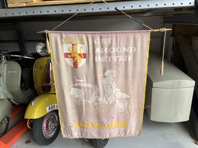 Lot c.1964 Original Lambretta Dealer's Shop Banner (UK Concessionaires)