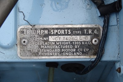 Lot 45 - 1962 Triumph TR4