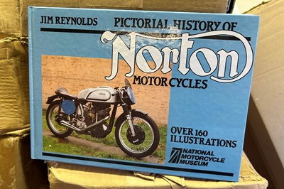 Lot 204 - 50 Boxes of Books 'Pictorial History of Norton Motorcycles' by Jim Reynolds