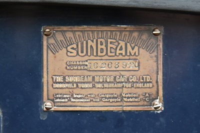 Lot 1920 Sunbeam Sixteen 3-Litre Tourer