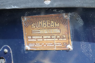 Lot 1920 Sunbeam Sixteen 3-Litre Tourer