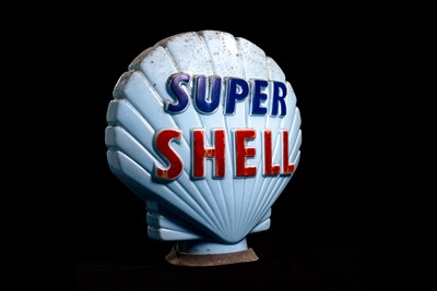 Lot 6 - Super Shell Glass Petrol Pump Globe