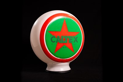 Lot 8 - Caltex Glass Petrol Pump Globe