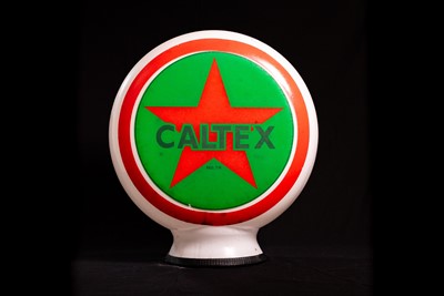 Lot 8 - Caltex Glass Petrol Pump Globe