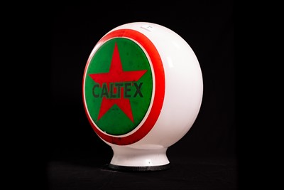 Lot 8 - Caltex Glass Petrol Pump Globe