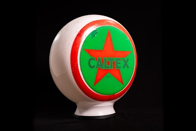 Lot 8 - Caltex Glass Petrol Pump Globe