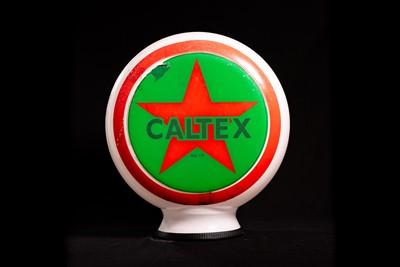 Lot 8 - Caltex Glass Petrol Pump Globe