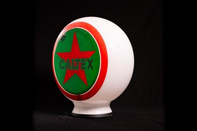 Lot 8 - Caltex Glass Petrol Pump Globe