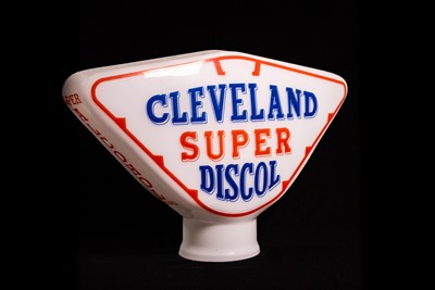 Lot 13 - Cleveland Super Discol Glass Petrol Pump Globe