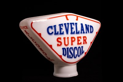 Lot 13 - Cleveland Super Discol Glass Petrol Pump Globe