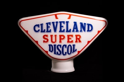 Lot 13 - Cleveland Super Discol Glass Petrol Pump Globe