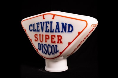 Lot 13 - Cleveland Super Discol Glass Petrol Pump Globe