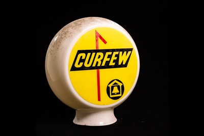 Lot 14 - Curfew Glass Petrol Pump Globe