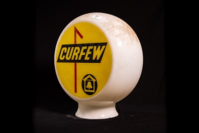 Lot 14 - Curfew Glass Petrol Pump Globe
