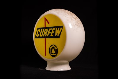 Lot 14 - Curfew Glass Petrol Pump Globe