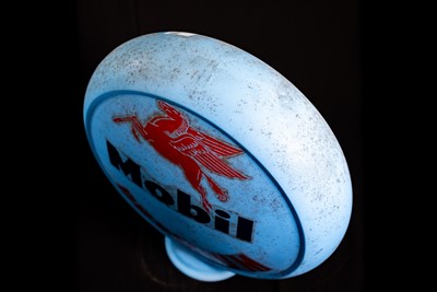 Lot 16 - Mobil Premium Glass Petrol Pump Globe