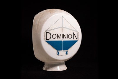 Lot 21 - Dominion Glass Petrol Pump Globe