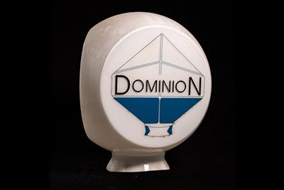 Lot 21 - Dominion Glass Petrol Pump Globe