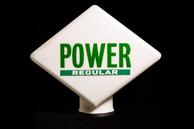 Lot 34 - Power Petroleum Glass Petrol Pump Globe