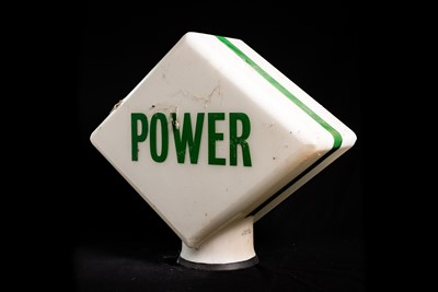 Lot 34 - Power Petroleum Glass Petrol Pump Globe