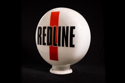 Lot 38 - Redline Petroleum Glass Petrol Pump Globe