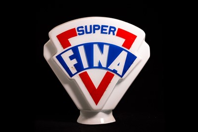 Lot 39 - Super Fina Glass Petrol Pump Globe