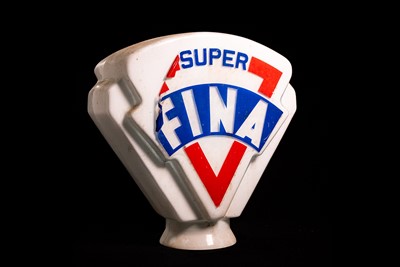 Lot 39 - Super Fina Glass Petrol Pump Globe