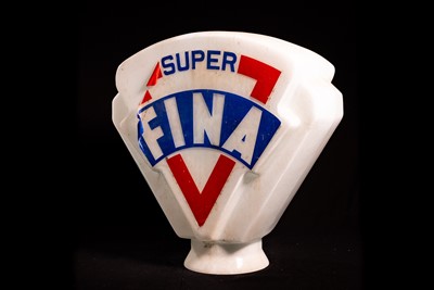 Lot 39 - Super Fina Glass Petrol Pump Globe