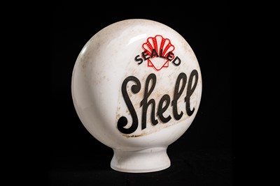 Lot 40 - Sealed Shell Glass Petrol Pump Globe