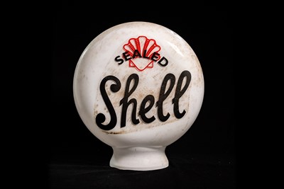 Lot 40 - Sealed Shell Glass Petrol Pump Globe