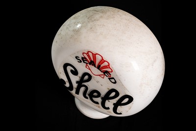 Lot 40 - Sealed Shell Glass Petrol Pump Globe