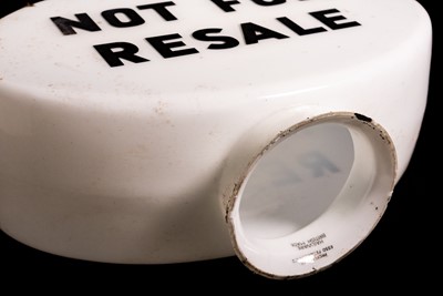 Lot 44 - ‘Not For Resale’ Glass Petrol Pump Globe
