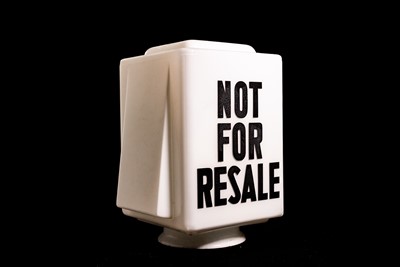 Lot 49 - ‘Not For Resale’ Glass Petrol Pump Globe