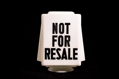 Lot 49 - ‘Not For Resale’ Glass Petrol Pump Globe