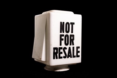 Lot 49 - ‘Not For Resale’ Glass Petrol Pump Globe