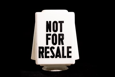 Lot 49 - ‘Not For Resale’ Glass Petrol Pump Globe